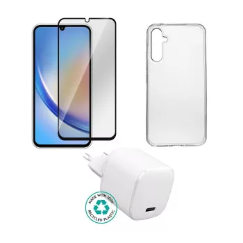 eSTUFF priedų rinkinys Samsung Galaxy A15 ES-KIT-SAMGALA15 – įkrovimo ir aksesuarų komplektas