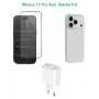 eSTUFF rinkinys iPhone 17 Pro Max telefonui (įkroviklis, dėklas, stiklas), ES-KIT-IPH17PROMAX