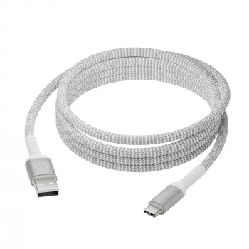 USB-A į USB-C duomenų laidas d bramante re-charge Pro BRD Cable 2,5 m, USB 2.0, baltas