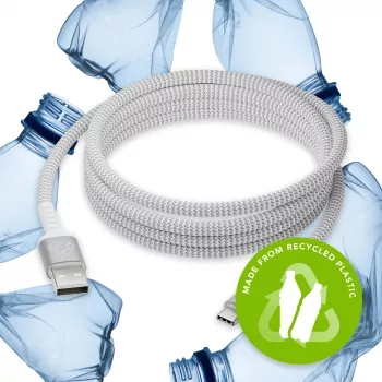 USB-A į USB-C duomenų laidas d bramante re-charge Pro BRD Cable 2,5 m, USB 2.0, baltas