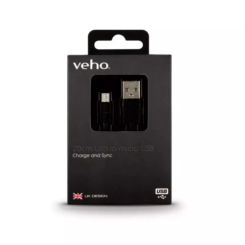 Kabelis Veho Pebble USB-A į micro-USB VCL-001-M-20CM