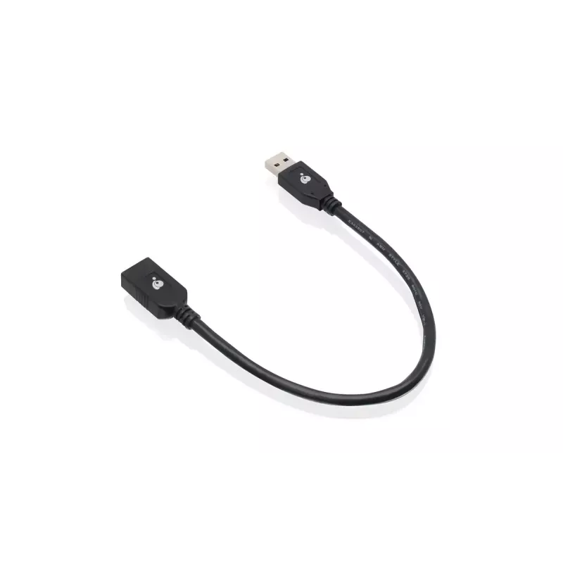 IOGEAR G2LU3AMF USB ilginimo laidas USB 3.2 Gen 1 0,3 m USB A juodas