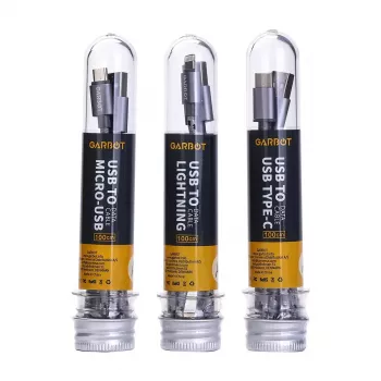 USB laidas Garbot C-05-10195 1 m USB A – Micro-USB B sidabrinis