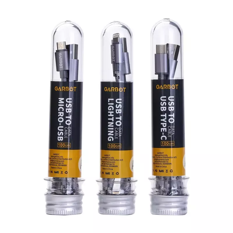 USB laidas Garbot C-05-10195 1 m USB A – Micro-USB B sidabrinis