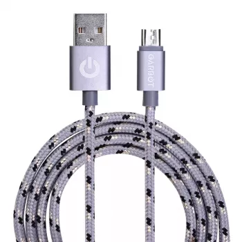 USB laidas Garbot C-05-10195 1 m USB A – Micro-USB B sidabrinis