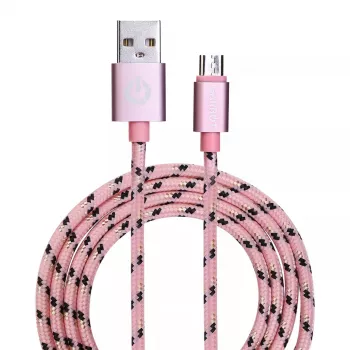 USB laidas Garbot C-05-10196 1m USB A Micro-USB B rožinis