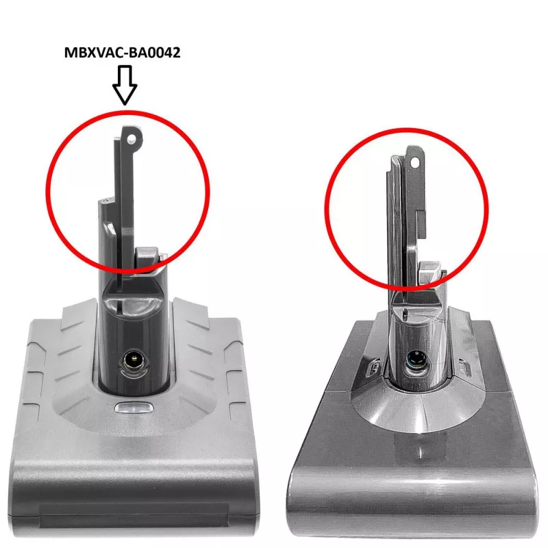 CoreParts baterija Dyson rankiniam dulkių siurbliui, juoda, 80 mm x 120 mm x 146 mm