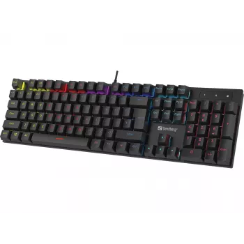 Sandberg Mechanical Gamer Keyboard GERMAN pilno dydžio laidinė USB mechaninė klaviatūra QWERTZ RGB LED