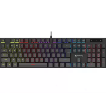 Sandberg Mechanical Gamer Keyboard GERMAN pilno dydžio laidinė USB mechaninė klaviatūra QWERTZ RGB LED