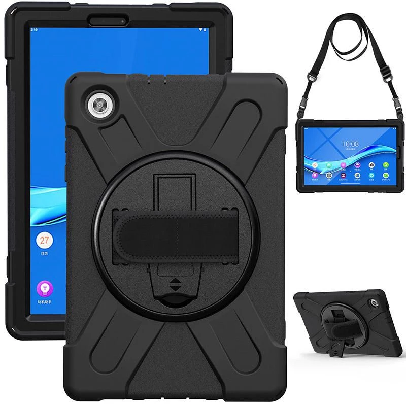 eSTUFF AUSTIN Defender dėklas, skirtas Lenovo TAB M10 HD 2nd Gen (TB-X306X), juodas