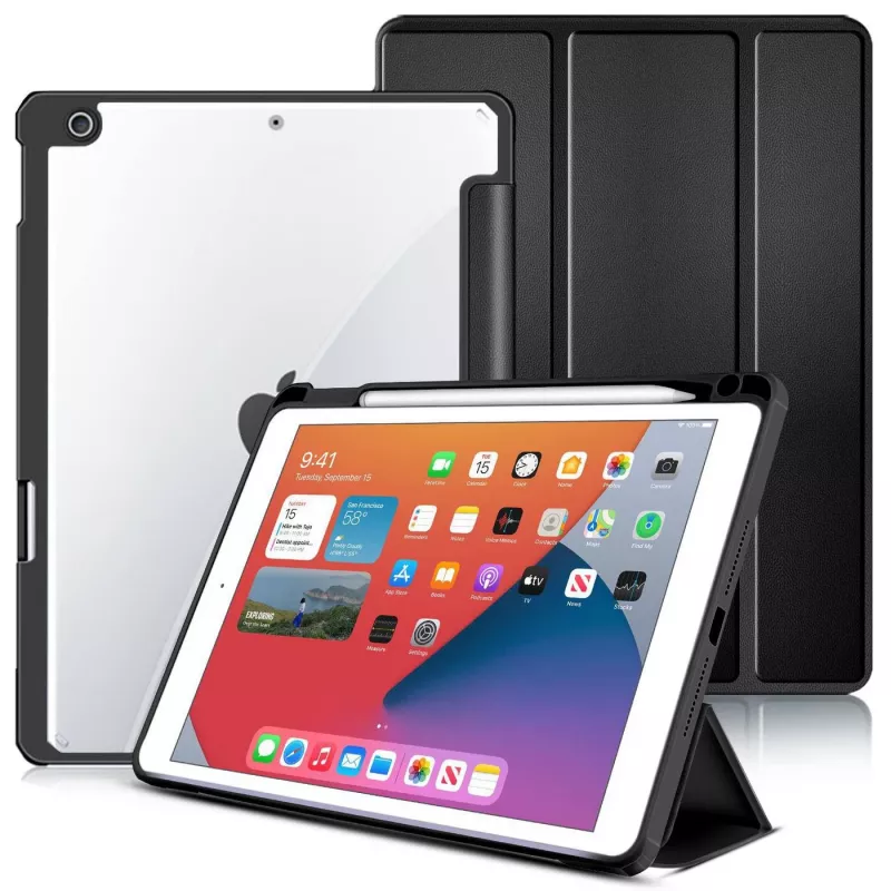 eSTUFF ES68200001-BULK dėklas planšetei 25.9 cm (10.2 colio) Folio Juoda, Peršviečiama