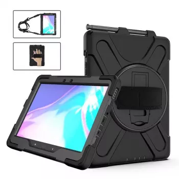 eSTUFF CHICAGO Viso Kūno Apsauginis Dėklas Samsung Galaxy Tab Active Pro / Active 4 Pro – Juodas