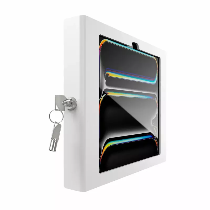 Sieninis apsauginis dėklas iPad Pro 11 colių — Maclocks Compulocks Apex M4 ir M5, baltas, su 2 raktais