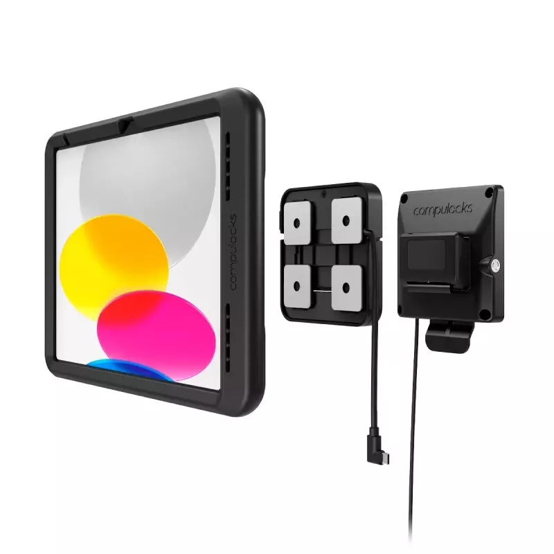 Compulocks iPad 10,9 colio 10 kartos PowerMove juodas laikiklis su siena tvirtinimu, maksimalus ekrano dydis 27,7 cm
