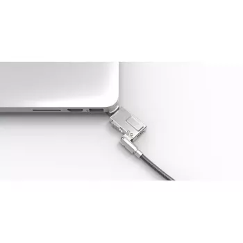 Compulocks MBA11BRW – spynos kabelis MacBook Air, aliumininis korpusas, nerūdijančio plieno kabelis, sidabrinis