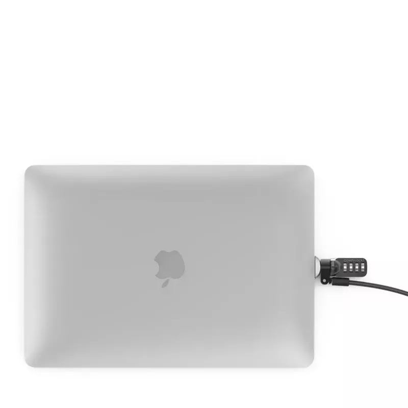 Compulocks Ledge apsauginis adapteris, skirtas MacBook Air 13 colių M2 ir M3, su kombinuotu užraktu, sidabrinis