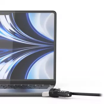 Compulocks Ledge apsauginis adapteris, skirtas MacBook Air 13 colių M2 ir M3, su kombinuotu užraktu, sidabrinis