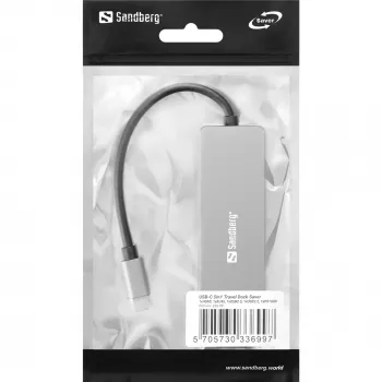 Sandberg USB-C 5in1 kelioninis dokas su laidu, USB 3.2 Gen 1, 100W