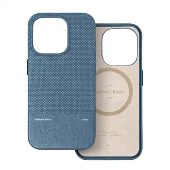 Native Union (Re)Classic Case iPhone 16 Navy – ekologiškas odos stiliaus dėklas