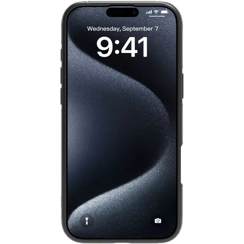 eSTUFF ES67141100 INFINITE HELSINKI magnetinis dėklas su stovu iPhone 16 telefonui, juodas