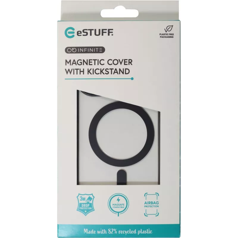 eSTUFF ES67141103 dėklas iPhone 16 Pro Max (17,5 cm) permatomas juodas