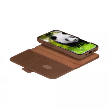 Dėklas Folio dbramante1928 Lynge MagSafe iPhone 16 Pro Dark Tan