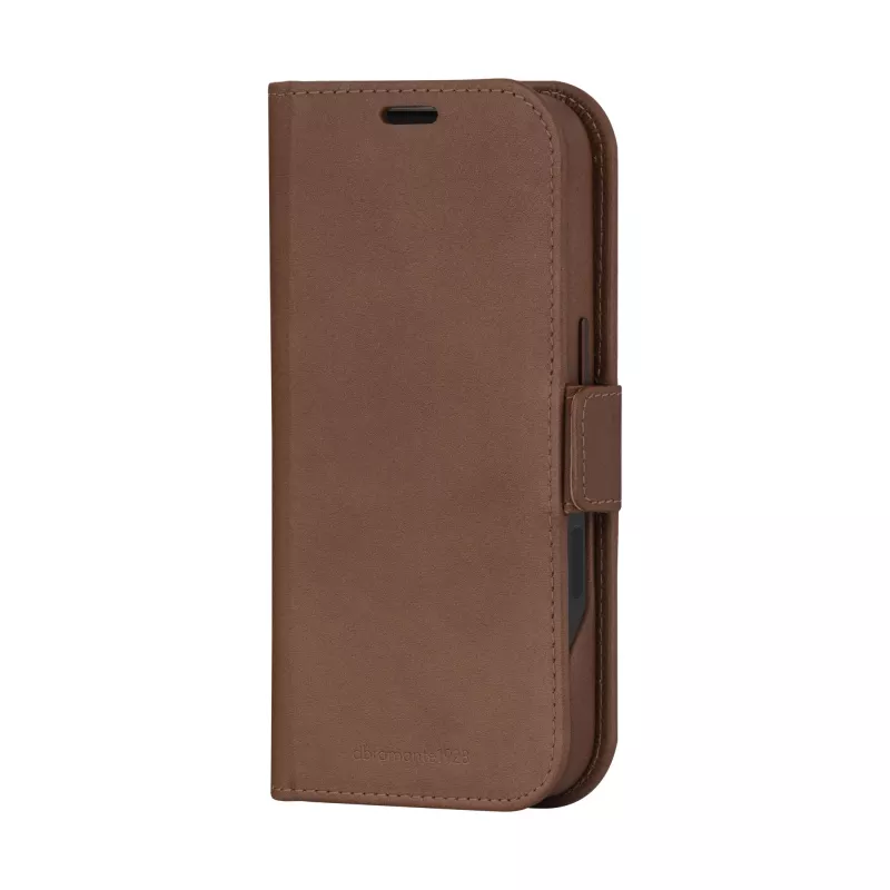 Dėklas Folio dbramante1928 Lynge MagSafe iPhone 16 Pro Dark Tan
