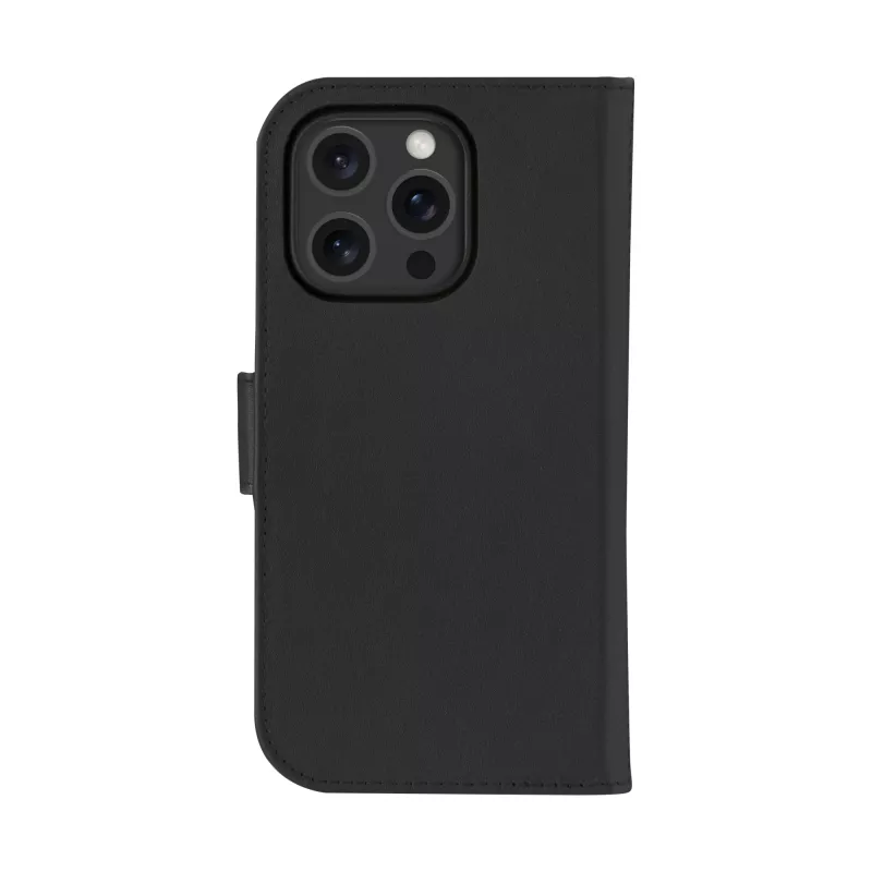 dbramante1928 Lynge MagSafe dėklas iPhone 16 Pro – juodas, odinis, su kortelių kišenėmis