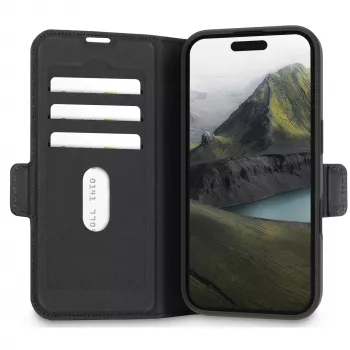 Sulankstomas dėklas dbramante1928 Oslo Pro, skirtas Apple iPhone 16, juodas, PU plastikas