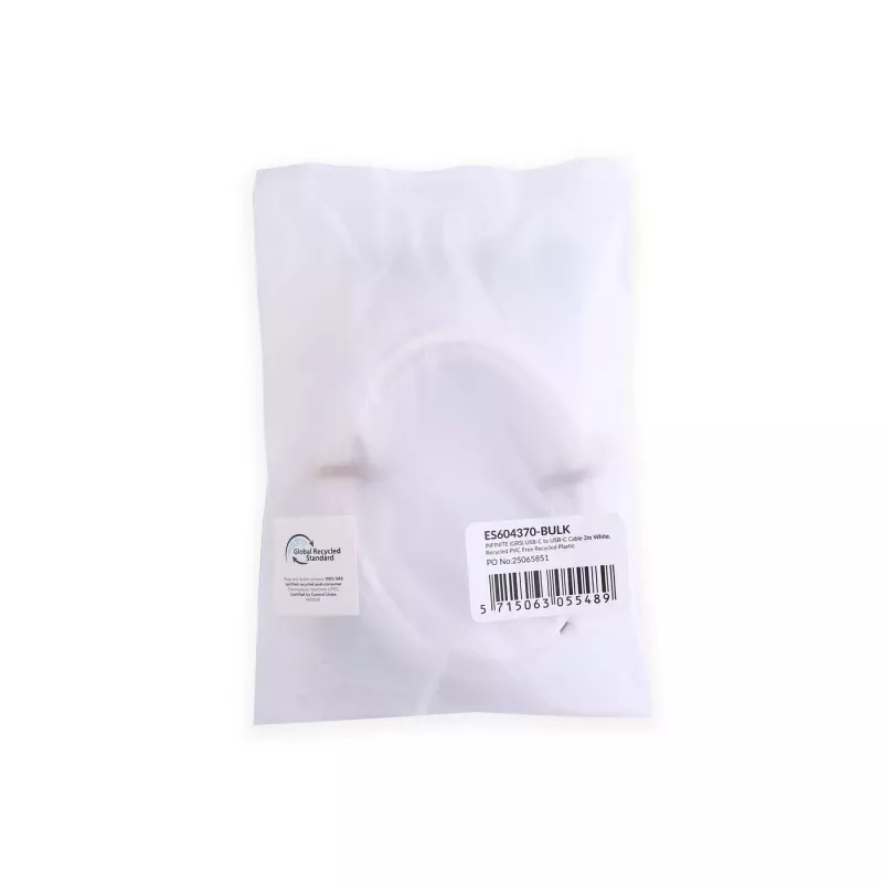 eSTUFF ES604370-BULK USB-C laidas USB 2.0 1 m baltas