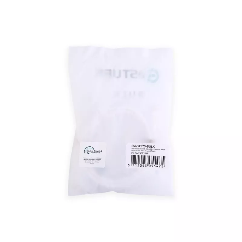 USB laidas eSTUFF ES604270-BULK 2 m USB C baltas USB 2.0 0.48 Gbit/s