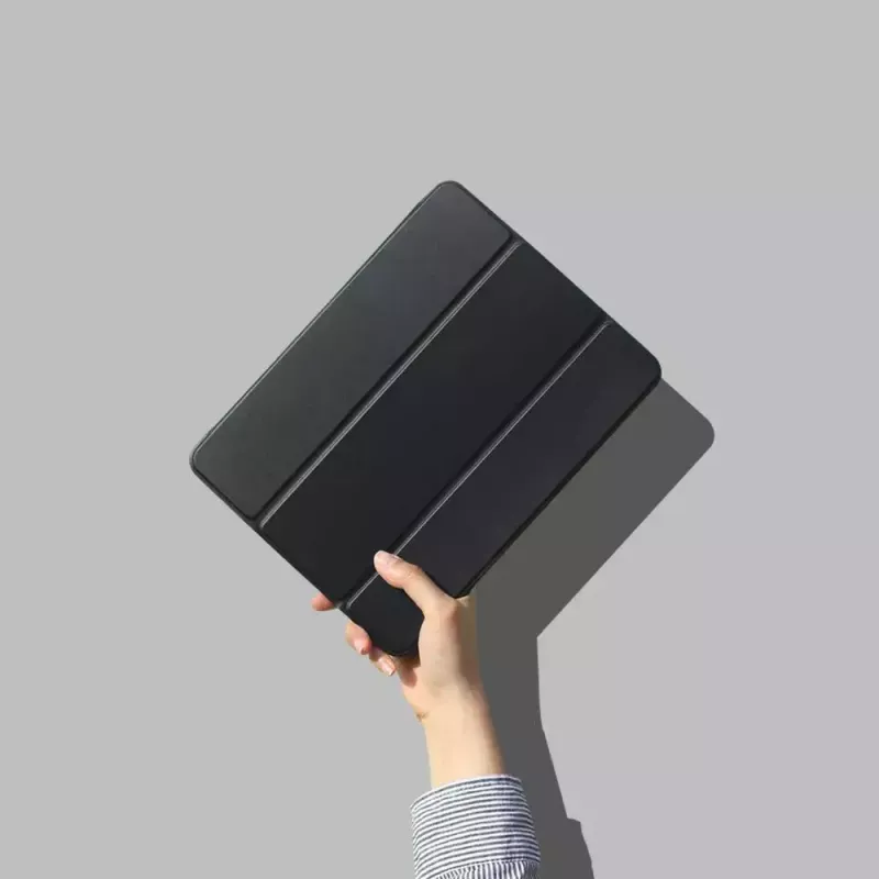 eSTUFF SEATTLE dėklas su pieštukų laikikliu iPad 9.7 2018/2017 - pilka PU oda