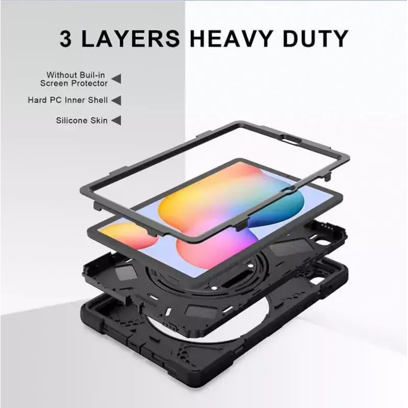Dėklas eSTUFF AUSTIN Defender Samsung Galaxy Tab S6 Lite 2022/2020 Juodas