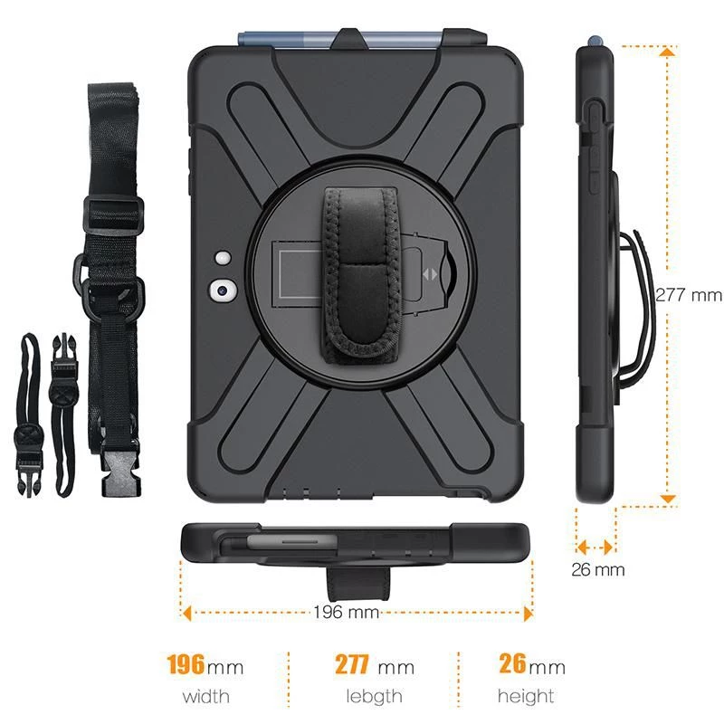 Korpusas eSTUFF AUSTIN Defender, Microsoft Surface Go 3/Go 2, juodas