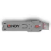 Raktas USB prievado blokavimui Lindy USB Type A Port Blocker Key Rožinis