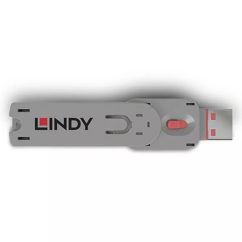 Raktas USB prievado blokavimui Lindy USB Type A Port Blocker Key Rožinis