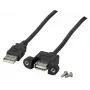 Microconnect USBAAF1PANEL2 USB 2.0 laidas 1,8 m USB A juodas