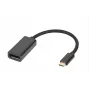 MicroConnect MC-USBC-DPF1.2 vaizdo kabelio adapteris DisplayPort USB Type-C juodas