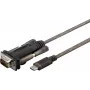 Microconnect USB3.1CRS232 USB-C į DB9 serijinis kabelis 1 m juodas