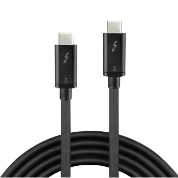 Lindy 0,5 m Thunderbolt 3 laidas, pasyvus, USB C – USB C, USB 3.2 Gen 1, vyriški/vyriški, juodas