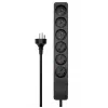 Microconnect MC-GRU0610DKB ilginimo laidas 10 m 6 kištukinių lizdų Juodas