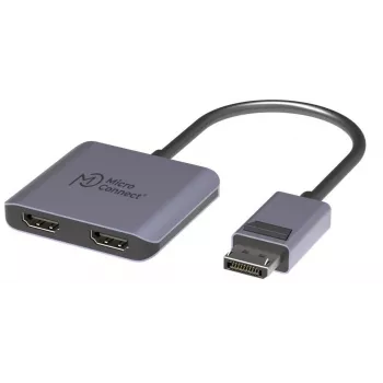 MicroConnect MC-DP-2XHDMI adapteris iš DisplayPort į 2x HDMI, dviguba HDMI lizdas, 4K palaikymas