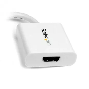 StarTech.com Mini DisplayPort į HDMI adapteris – mDP į HDMI vaizdo keitiklis – 1080p – Mini DP arba Thunderbolt 1/2 Mac/PC prie HDMI monitoriaus/ekrano/TV – pasyvus mDP 1.2 į HDMI kištukas – baltas