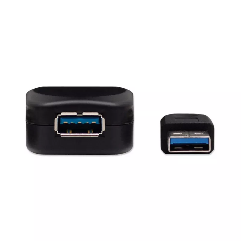 Manhattan USB-A ilginimo laidas, 5 m, aktyvus, USB 3.2 Gen1 (5 Gbps), juodas