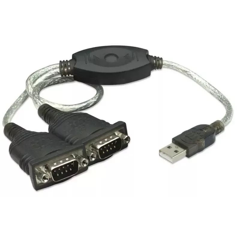 USB-A į 2x RS232 (DB9) konverterio kabelis Manhattan PL-2303RA