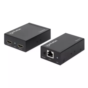 Manhattan HDMI 1080p prailginimo rinkinys per Ethernet, iki 50 m su vienu Cat6 kabeliu, Tx ir Rx moduliai, IR palaikymas, trejų metų garantija
