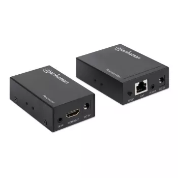 Manhattan HDMI 1080p prailginimo rinkinys per Ethernet, iki 50 m su vienu Cat6 kabeliu, Tx ir Rx moduliai, IR palaikymas, trejų metų garantija