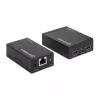 Manhattan HDMI 1080p prailginimo rinkinys per Ethernet, iki 50 m su vienu Cat6 kabeliu, Tx ir Rx moduliai, IR palaikymas, trejų metų garantija