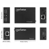 Manhattan HDMI 1080p prailginimo rinkinys per Ethernet, iki 50 m su vienu Cat6 kabeliu, Tx ir Rx moduliai, IR palaikymas, trejų metų garantija