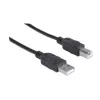 USB-A į USB-B laidas Manhattan 333368 1,8 m, juodas